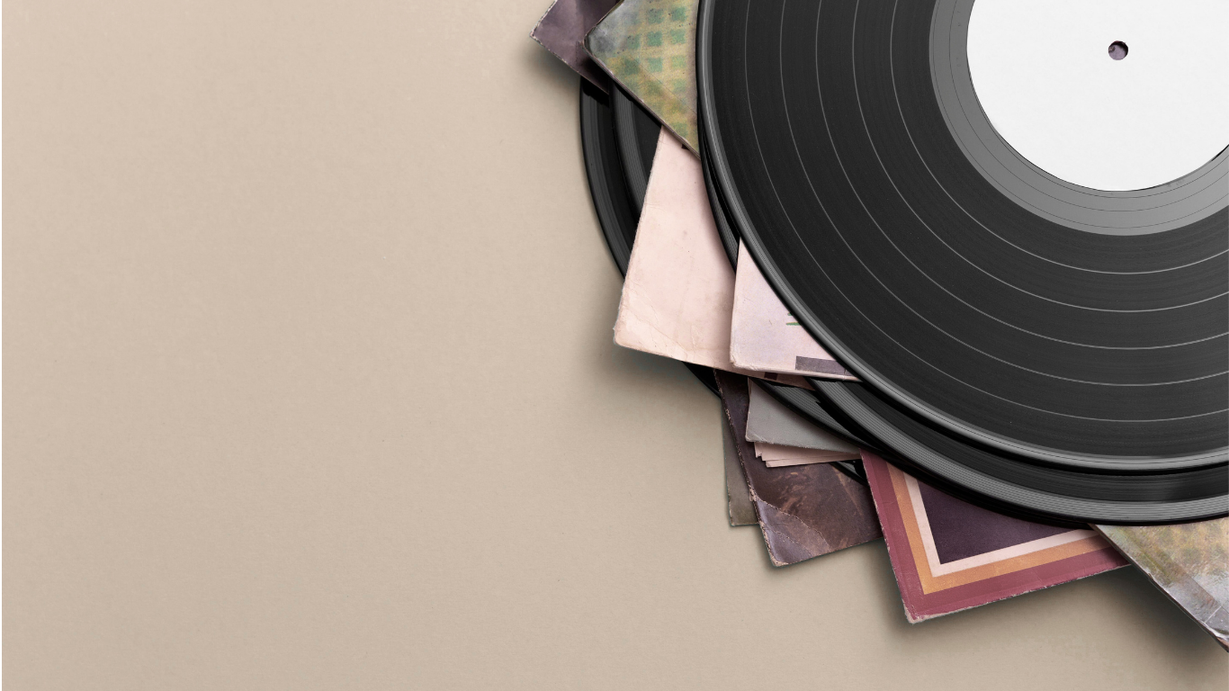 Imagem de vinil vintage com fundo claro